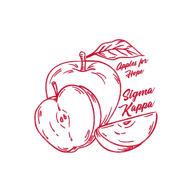 Sigma Kappa Apple Drawing Philanthropy Tank