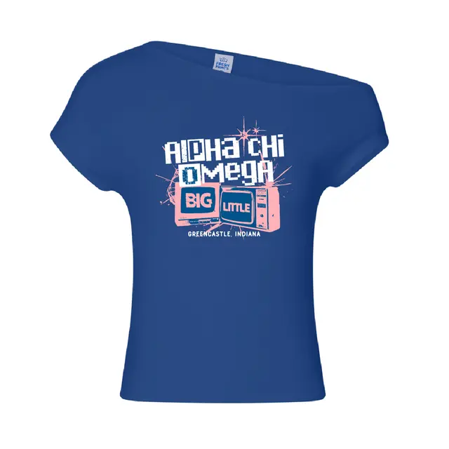 Alpha Chi Omega Retro TV Big Little Reveal Shirt 2