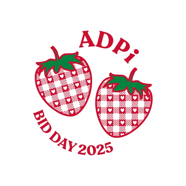 Alpha Delta Pi Gingham Strawberry Rush Shirt