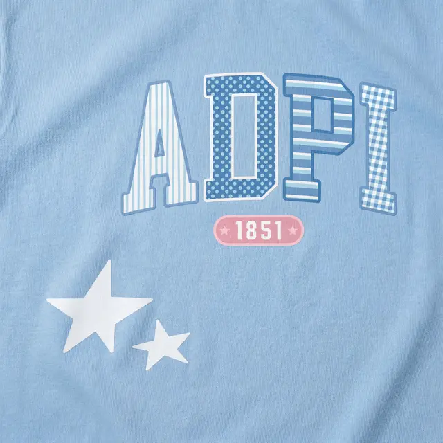 Alpha Delta Pi Polka Dot Block Lettering PR Sweatpants