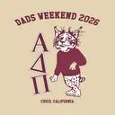 Playful Cat Illustration with Letters Parents Weekend Shirt