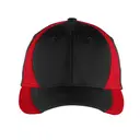 Sport-Tek Sport-Tek® Dry Zone® Nylon Colorblock Cap Black True Red Front