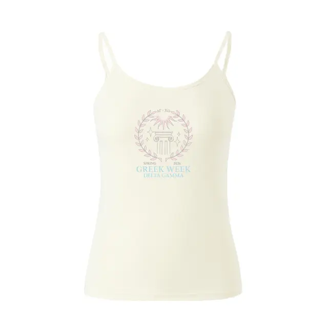Delta Gamma Floral Wreath Column Greek Week Tank 2