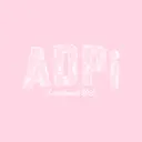 Alpha Delta Pi Lace Pattern Text Rush Hoodie