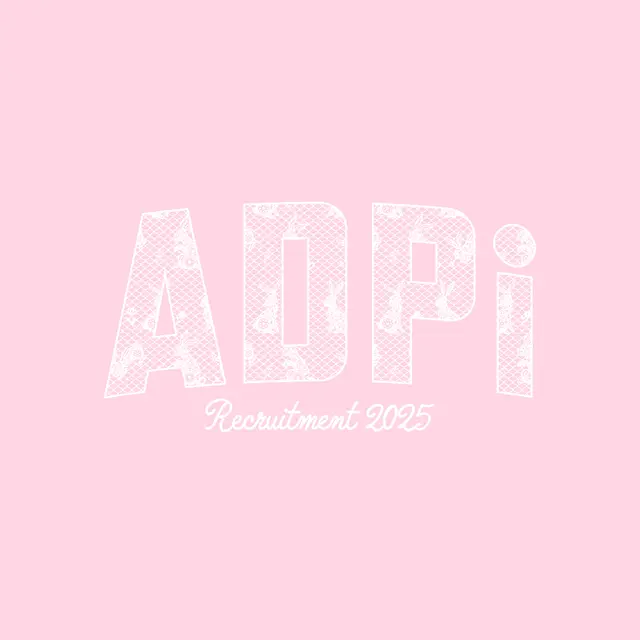 Alpha Delta Pi Lace Pattern Text Rush Hoodie