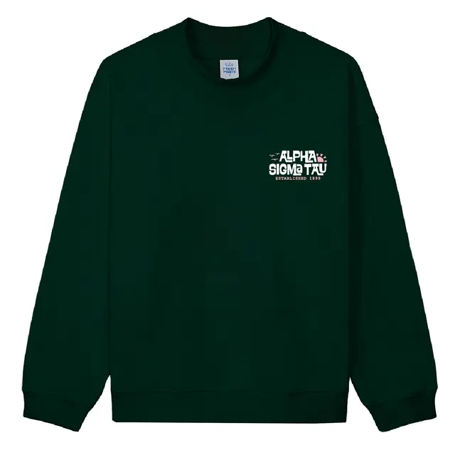 Alpha Sigma Tau Sunrise and Birds Graphic PR Crewneck 2
