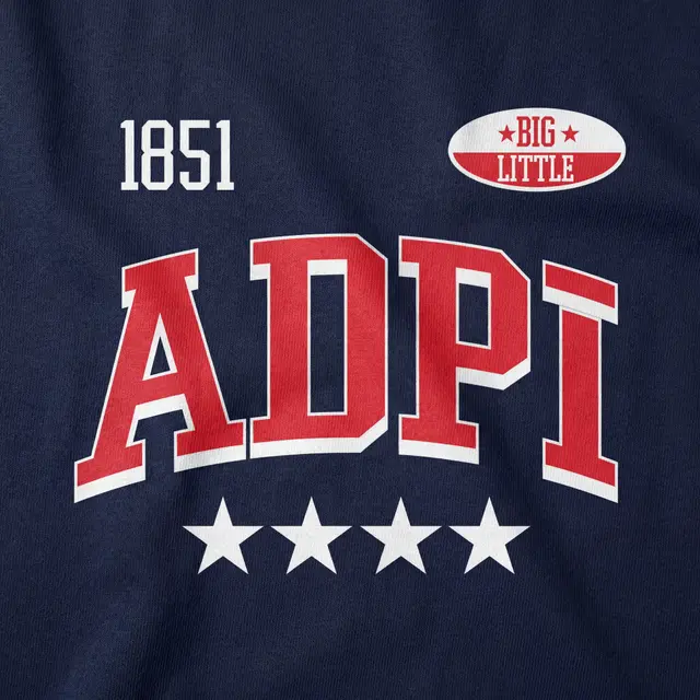 Alpha Delta Pi Bold Block Lettering Big Little Reveal Sweater