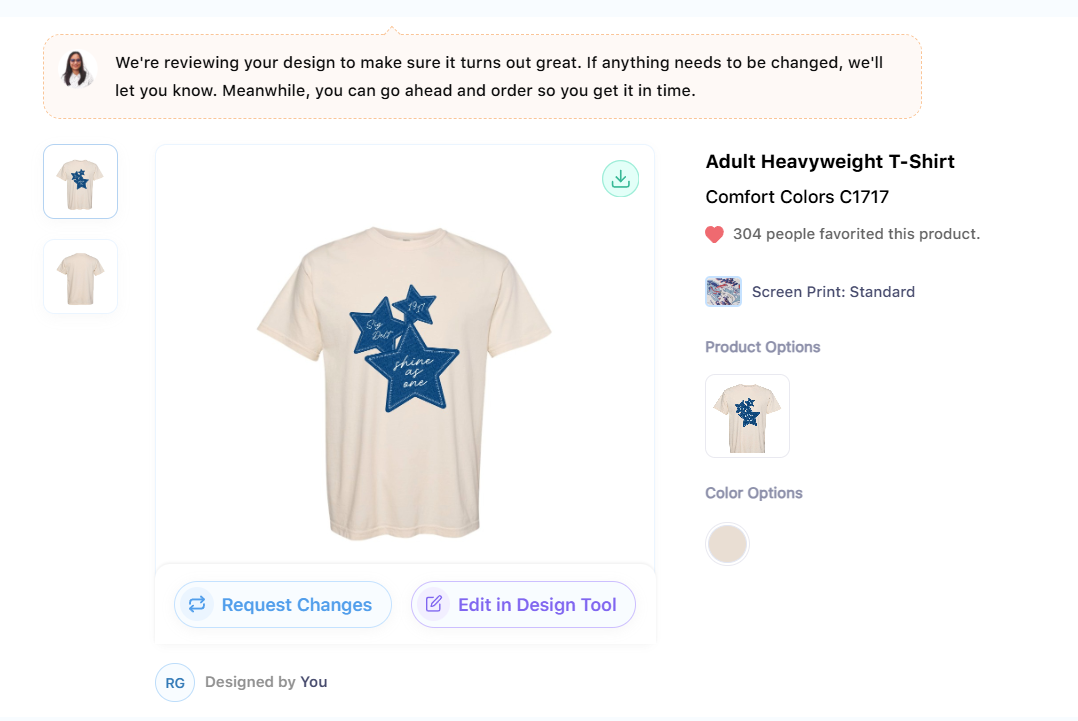 Open a Saved Design From Your Fresh Prints Hq Account and Edit on Design Tool
