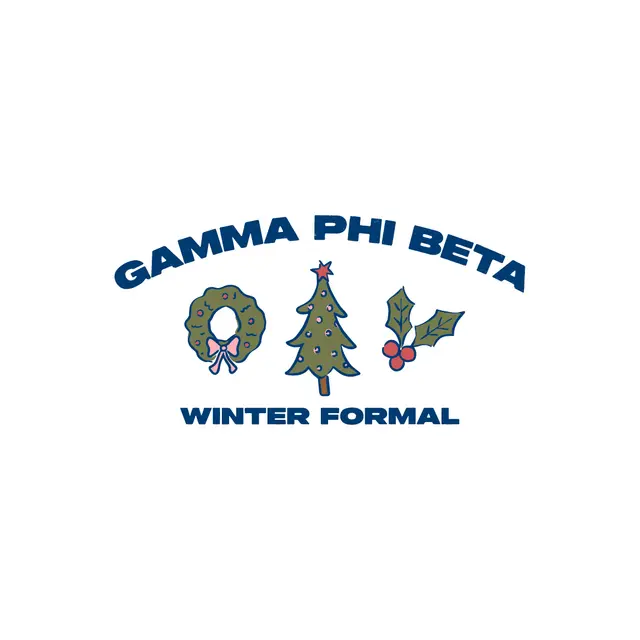 Gamma Phi Beta Holiday Icons Winter Formal Crewneck