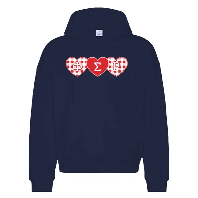Phi Sigma Rho Heart Check Gingham PR Hoodie 2