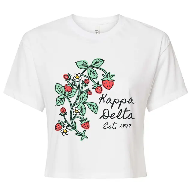 Kappa Delta Strawberry and Script Text PR Shirt-2