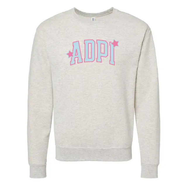 Alpha Delta Pi Star Text PR Crewneck 2