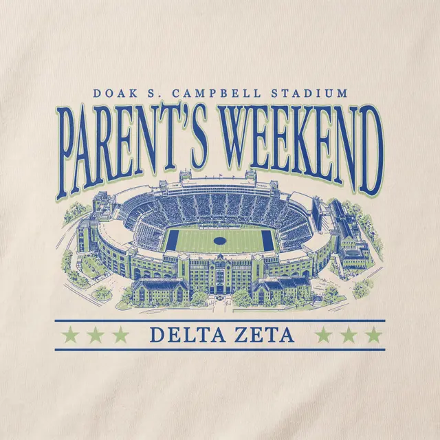 Delta Zeta Stadium Illustration Parents Weekend Sweater