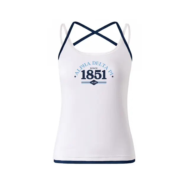 Alpha Delta Pi Arched Lettering Since Date Tanks 2