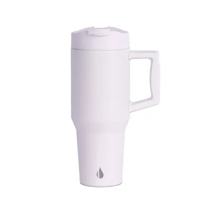 Elemental 32Oz Commuter Tumbler Matte White Front