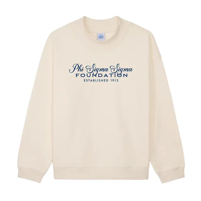 Phi Sigma Sigma Elegant Script Philanthropy Sweater 2