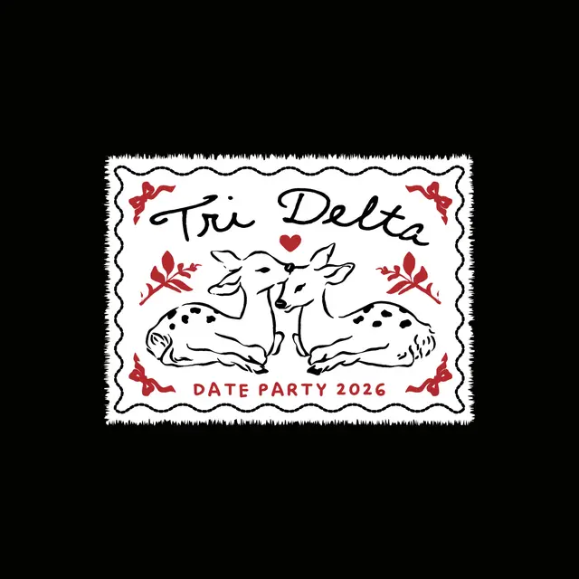 Delta Delta Delta Sweet Deer Art Date Party Tank