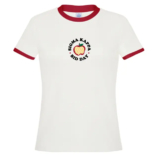Sigma Kappa Apple Motif Bid Day Shirt 2