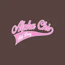 Alpha Chi Omega Pink Script Bid Day Crewneck