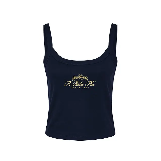 Pi Beta Phi Elegant Floral Script PR Tank 2