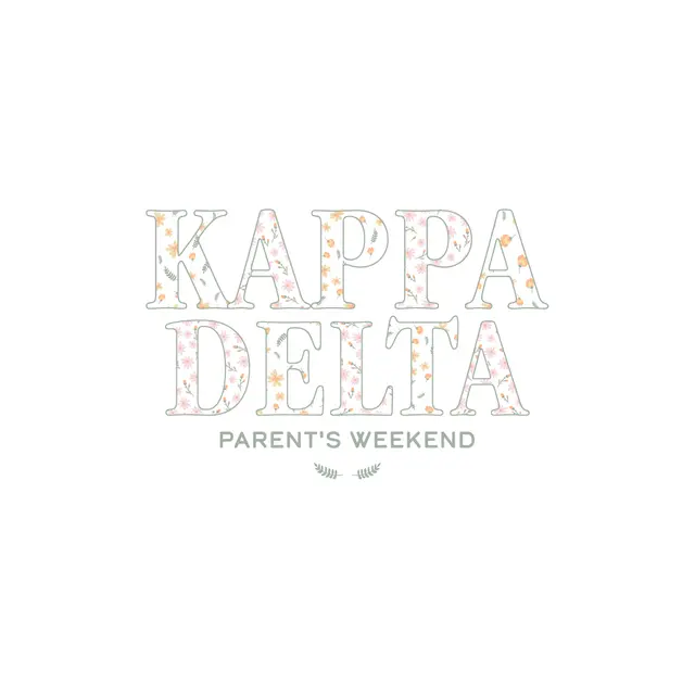 Kappa Delta Floral Text Parent's Weekend Tank