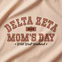 Delta Zeta Arched Block Lettering Parents Weekend Shirt