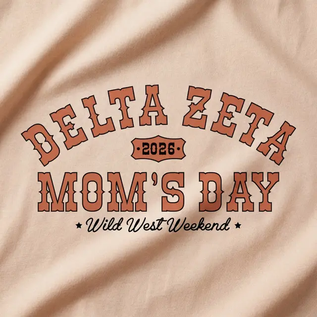 Delta Zeta Arched Block Lettering Parents Weekend Shirt
