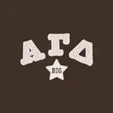 Alpha Gamma Delta Striped Letters and Star Big Little Reveal Tank