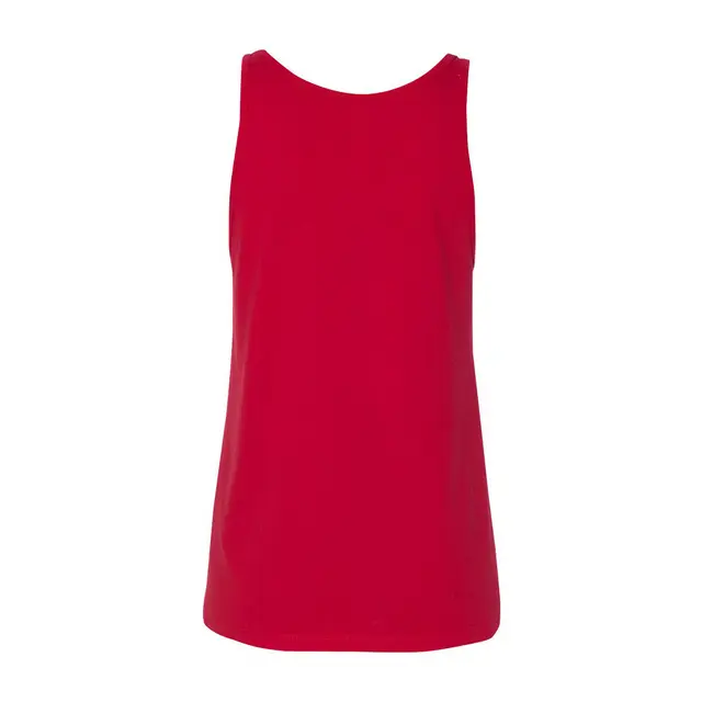 Customizable Bella + Canvas Women’s Relaxed Jersey Tank 6488 Red Back