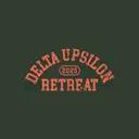 Delta Upsilon Distressed Arched Text Retreat Hoodie