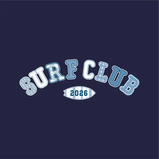 Surf Club Patchwork Lettering PR Sweater