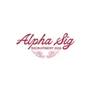 Alpha Sigma Alpha Flowy Script with Wings Recruitment Shirt