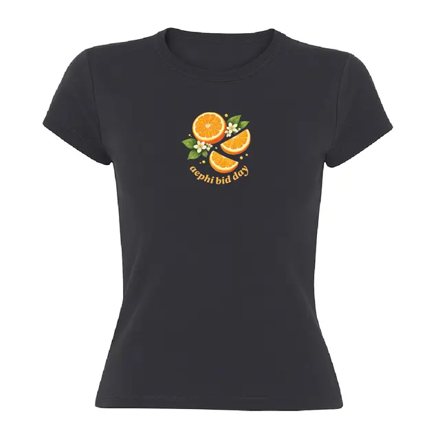 Alpha Epsilon Phi Orange Citrus Graphics Bid Day Shirt 2