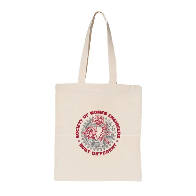 Society of Women Engineers Floral Gear Illustration PR Tote 2