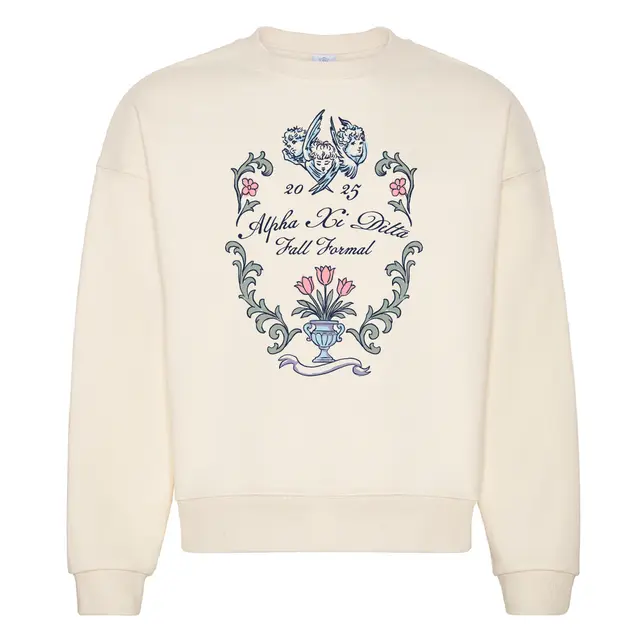 Alpha Xi Delta Angelic Floral Fall Formal Crewneck 2