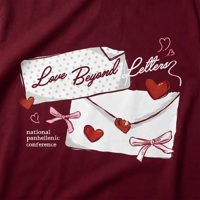 National Panhellenic Conference Heart Lettering Rush Shirt