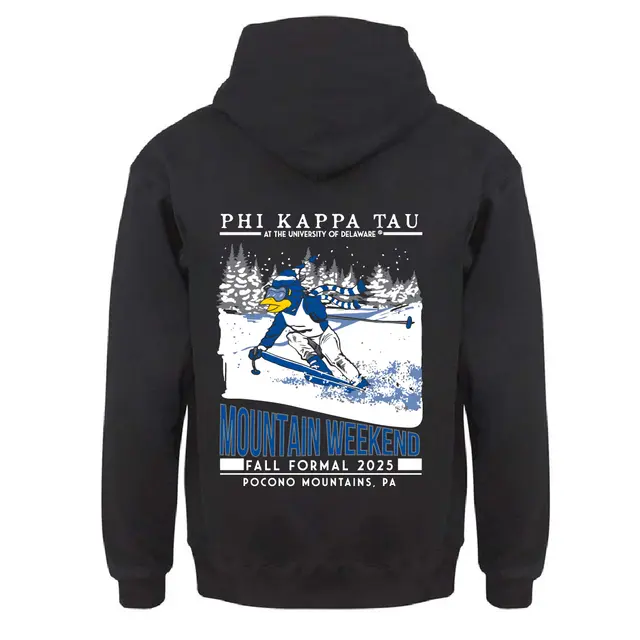 Phi Kappa Tau Skiing Graphic Mountain Weekend Hoodie 2