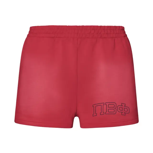 Pi Beta Phi Outlined Block Lettering PR Shorts 2