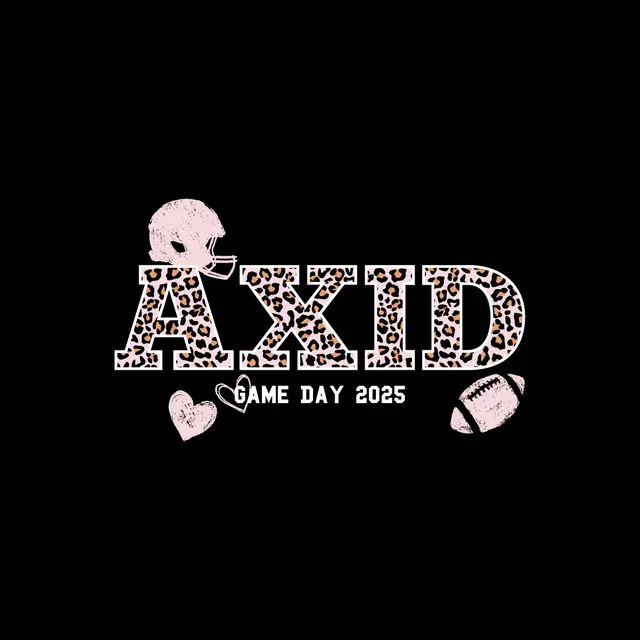 Alpha Xi Delta Leopard Print Football Game Day Hoodie