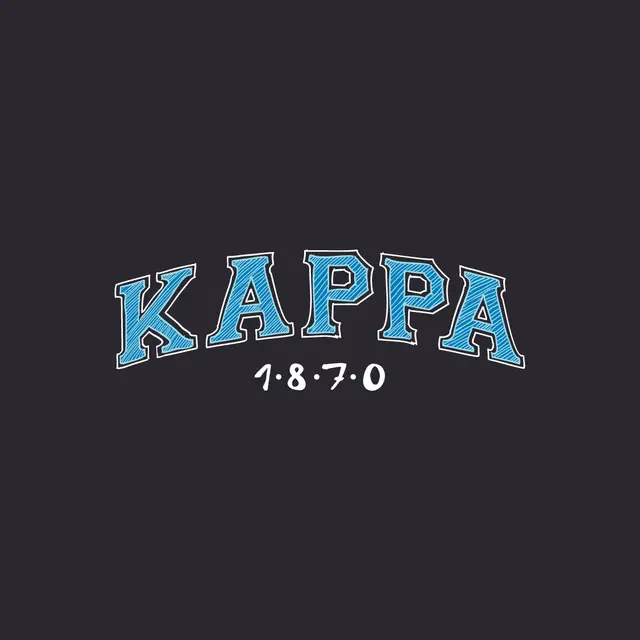 Kappa Kappa Gamma Classic Blue Text PR Crewneck