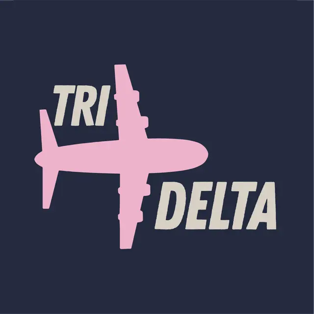 Delta Delta Delta Pink Airplane Graphic PR Hoodie