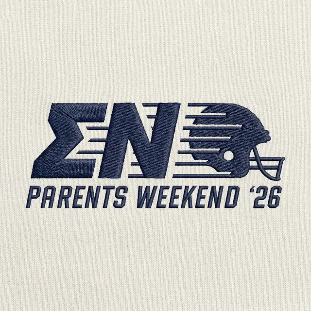 Sigma Nu Block Lettering Football Parent's Weekend Sweater