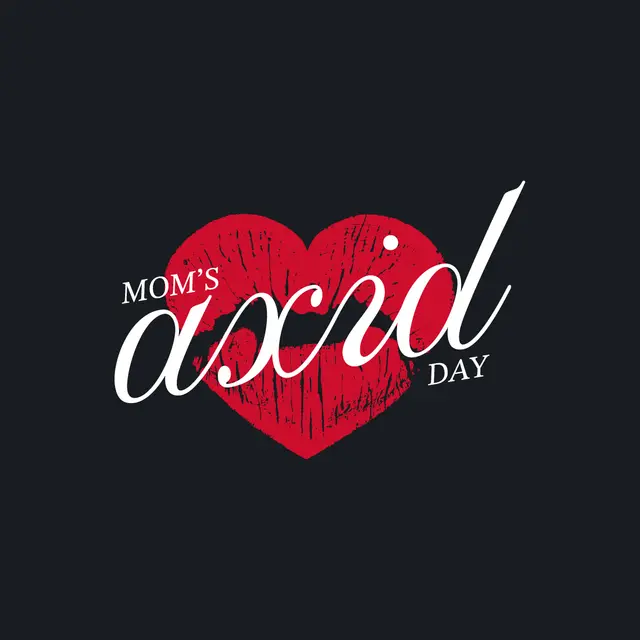 Alpha Xi Delta Heart Lips Graphic Mom's Day Shirt