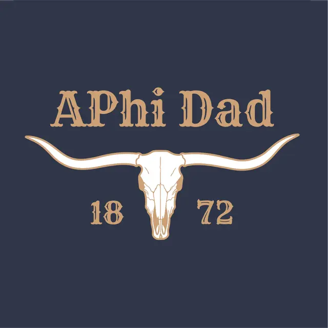 Alpha Phi Bull Skull Text Parent's Weekend Sweater