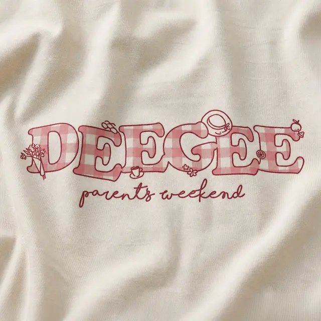 Delta Gamma Gingham Lettering Parent's Weekend Hoodie