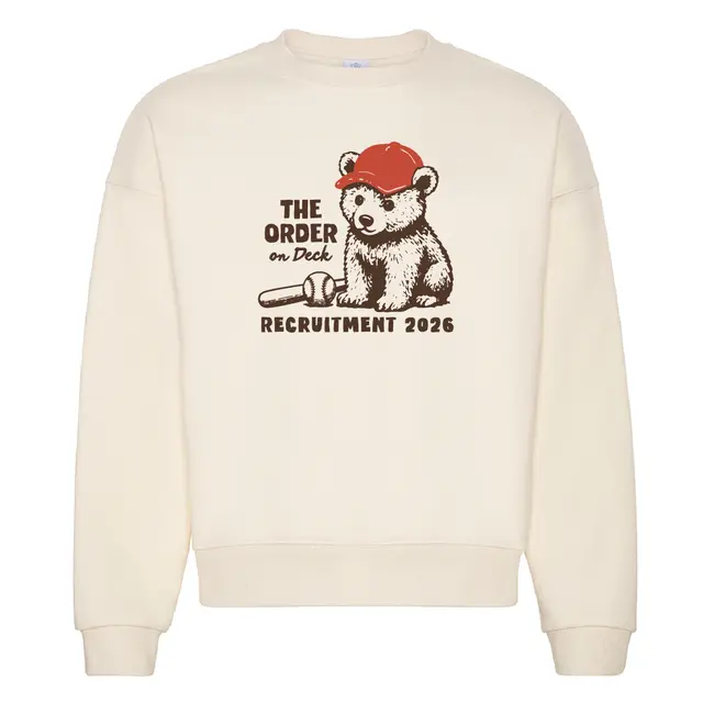 Kappa Alpha Order Bear with Baseball Cap Recruitment Crewneck 2