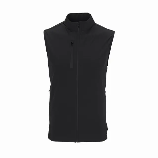 Greg Norman Collection Windbreaker Full-Zip Vest gns0v055 Black Front