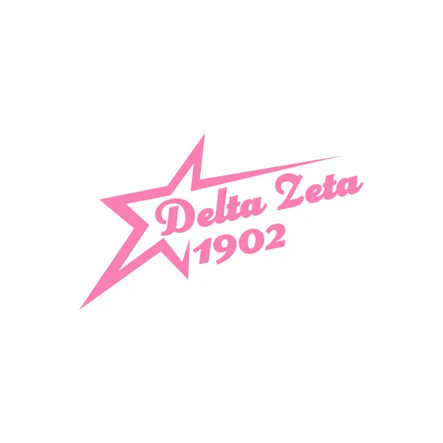Delta Zeta Starburst Pink Text PR Shirt