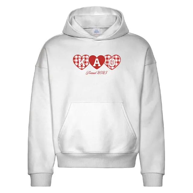Kappa Alpha Theta Heart Plaid Formal Hoodie 2