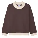 Fresh Prints FP123 Denver Heavyweight Color Block Mock Neck Dark Cocholate Buttermilk mto Front